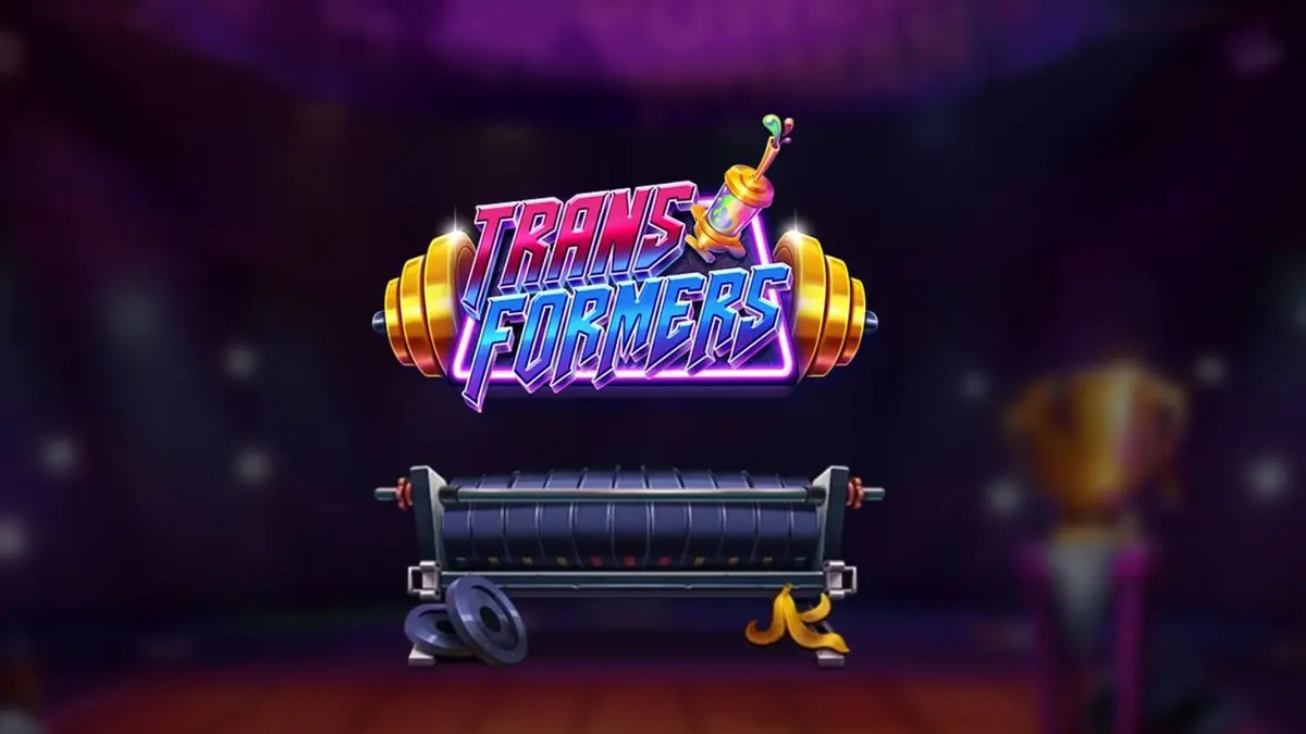 Tampilan visual neon dan karakter utama dalam slot Transformers oleh Wicked Games